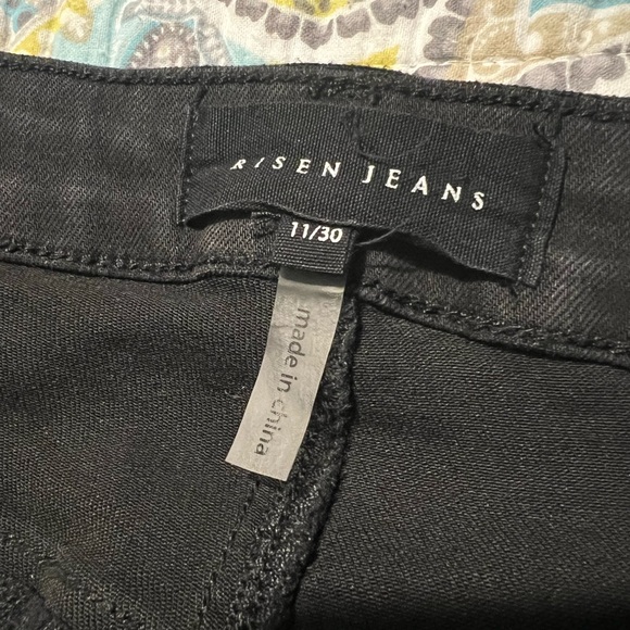 *FLAWED* Risen High-Rise Cross Over Two Toned Straight Jeans Size 11/30 - Picture 7 of 9